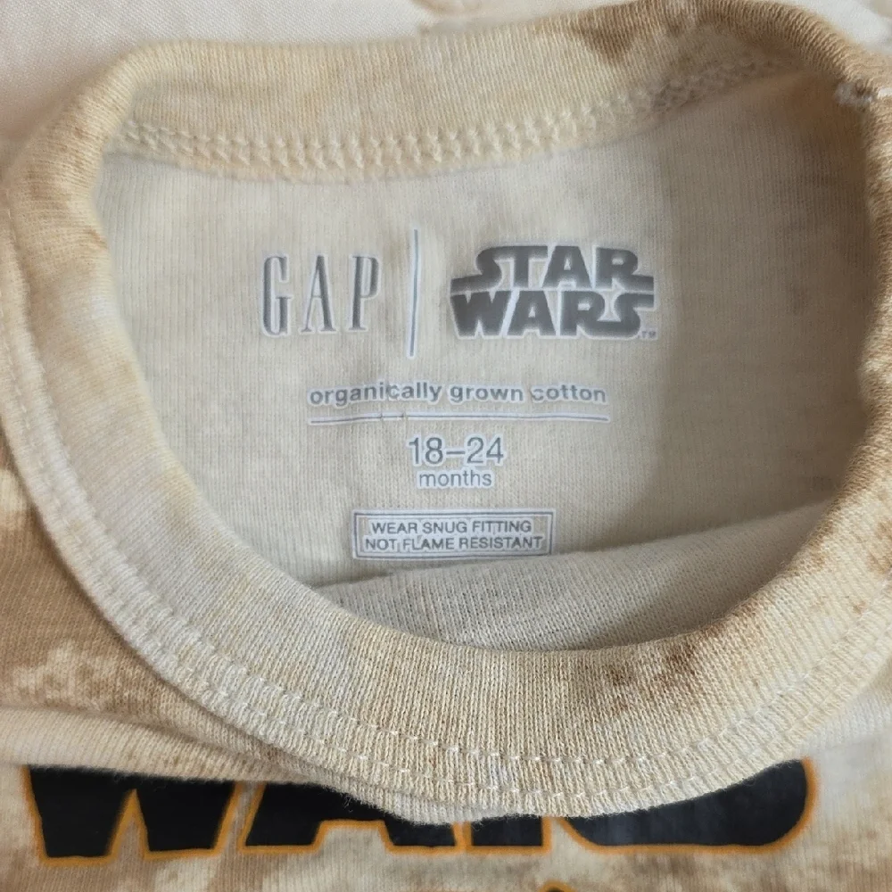 babyGap Boy 18-24M Star Wars Mummy R2-D2 Pajama Set Tan Camo Halloween PJ Cotton